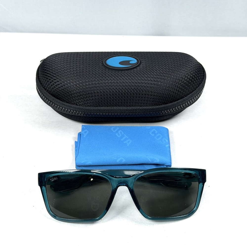COSTA DEL MAR Palmas Rectangular Sunglasses - 06S9081-0757 / Teal / with Case